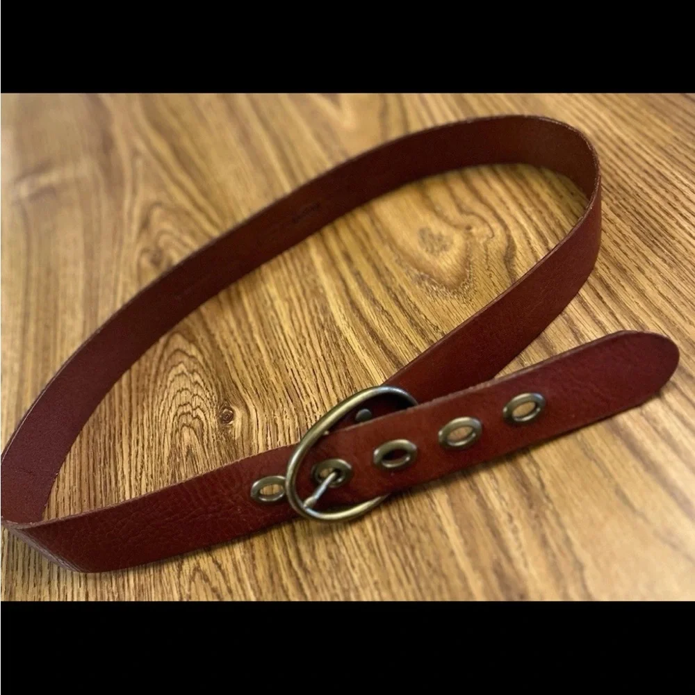 Fossil Vintage Men’s Brown Geniune Leather Belt Large 43” Brass Hardware